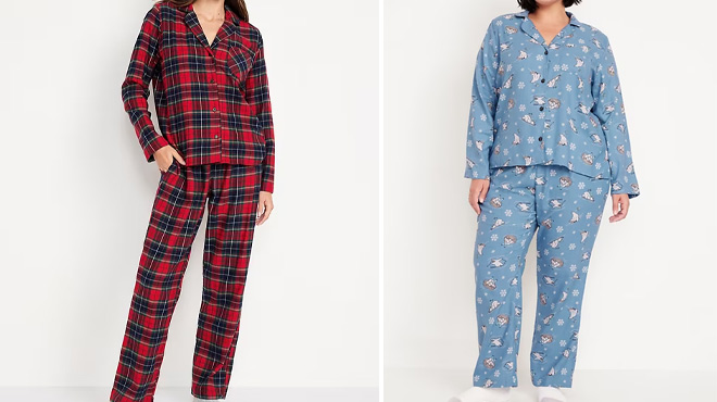 Old Navy Women's 2 Piece Flannel Pajama Set