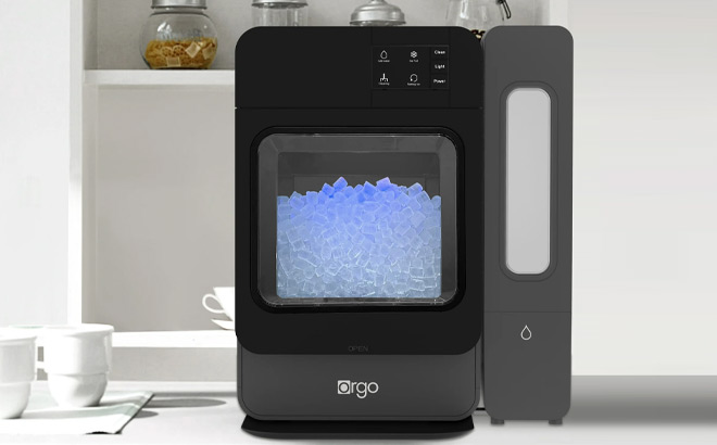 Orgo The Sonic Countertop Nugget Ice Maker in Black Color