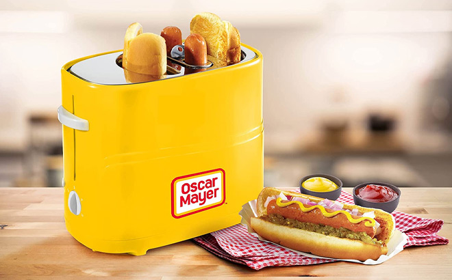 Oscar Mayer 2 Slot Hot Dog and Bun Toaster with Mini Tongs