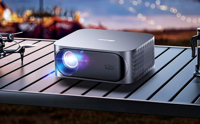 Outdoor Projector with Wifi 6 and Bluetooth