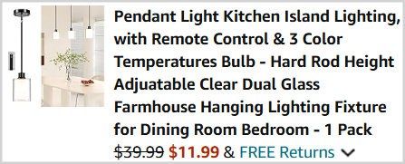 Pendant Light Checkout