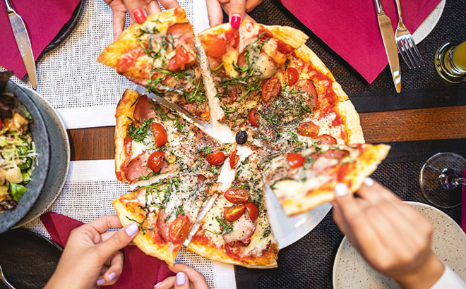 People Eating Pizza at a Resataurant