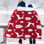 People Wearing Bedsure Christmas Blanket