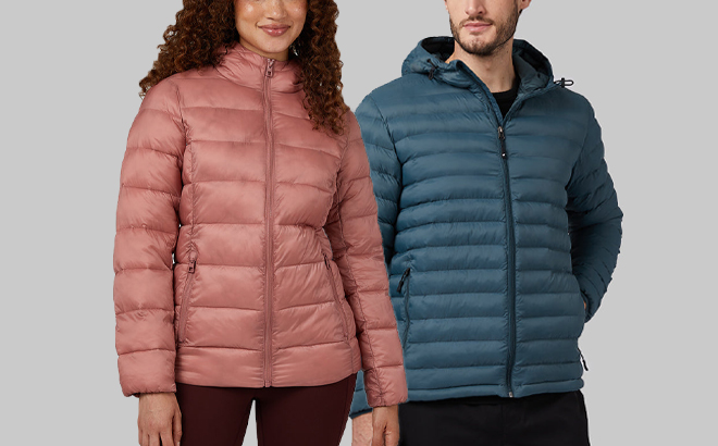 People wearing 32 Degrees Hooded Puffer Jackets 