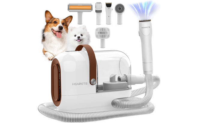 Pet Grooming Vacuum with 7 Pet Grooming Tools