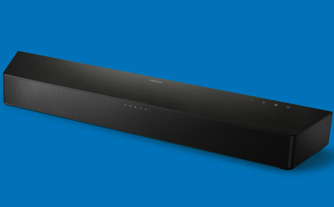 Philips Soundbar on a blue background