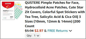 Pimple Patches at Checkout