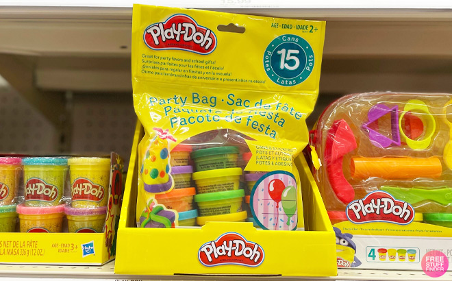 Play Doh Party Bag 15 Pack on a Shelf at Target