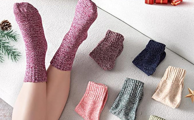 Premillow Winter Women Socks 7 Pairs