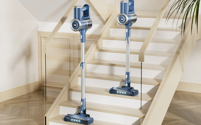 Prettycare Cordless Stick Vacuum Cleaner Lightweight on the Stairs