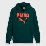 Puma Mens Long Sleeve Hoodie in Malachite Color