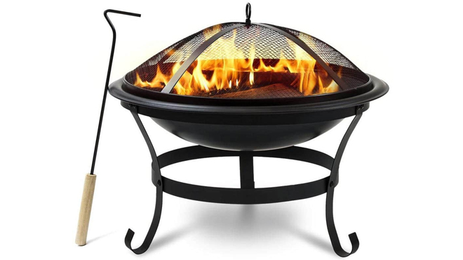 Pyramid Home Decor 3 Piece Fire Pit and Grill