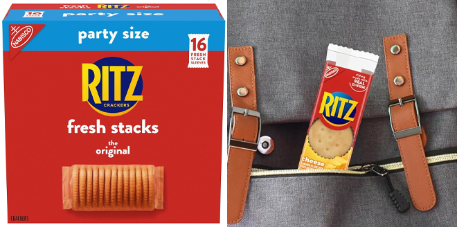 RITZ Fresh Stacks Original Crackers and RITZ Cheese Sandwich Crackers 20 Snack Packs