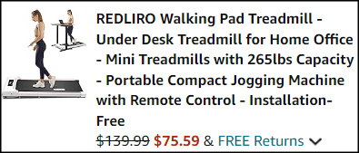 Redliro Walking Pad Treadmill Checkout