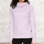 Reebok Womens Essential French Terry Hoodie with Pocket in Light Pink