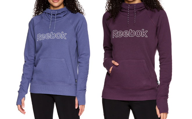 Reebok Womens Essential French Terry Hoodie with Pockets in Two Colors