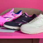 Reebok x Barbie Shoe Collection on a Table