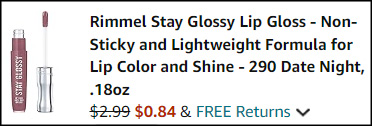 Rimmel Stay Glossy Lip Gloss Checkout