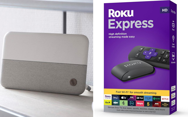 Roku Express HD Streaming Player One For All Antenna