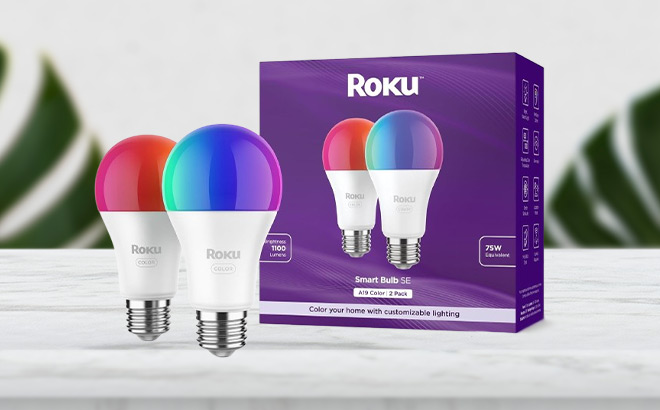 Roku Smart Light Bulbs on the Table