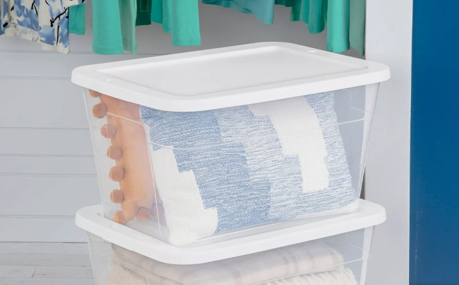 Room Essentials 56 Quart Clear Storage Box