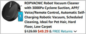 Ropvacnic Robot Vacuum Cleaner Screenshot 