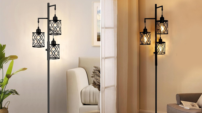 Rottogoon Dimmable Farmhouse Floor Lamps