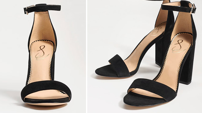 Sam Edelman Yaro Block Heel Sandals in Black Suede