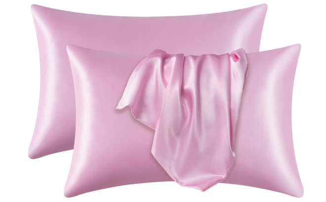 Satin Pillowcases in Pink Color