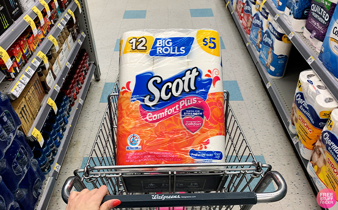 Scott Pack of Toilet Papers at Cart in Walgreens