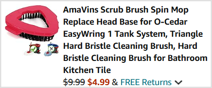 Scrub Brush Spin Mop Replace Head Checkout