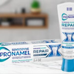 Sensodyne Pronamel Intensive Enamel Repair Toothpaste on a Marble Table