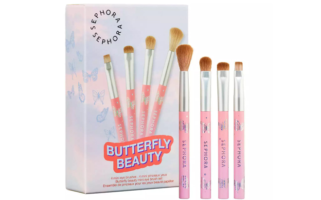 Sephora Collection Mini Butterfly Beauty Eye Brush 4 Piece Set