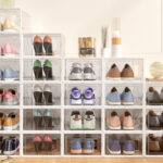 Shoe Storage Boxes 12 Pack in a Room