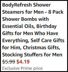 Shower Steamers 8 Pack Order Summary