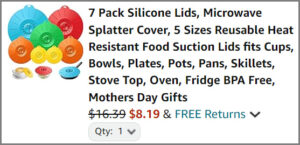 Silicone Lids at Checkout