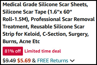 Silicone Scar Sheets Order Summary