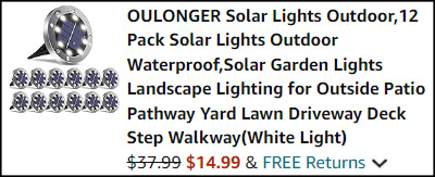 Solar Ground Lights 12 Pack Checkout