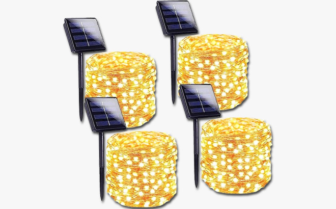 Solar String Lights Outdoor 4 Pack