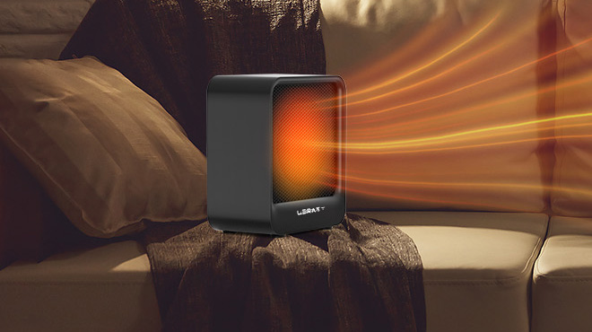 Space Heater on a Bed