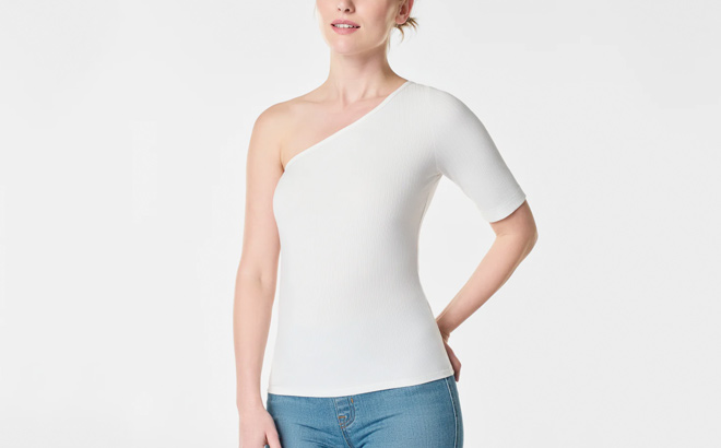 Spanx Stretch Rib One Shoulder Top