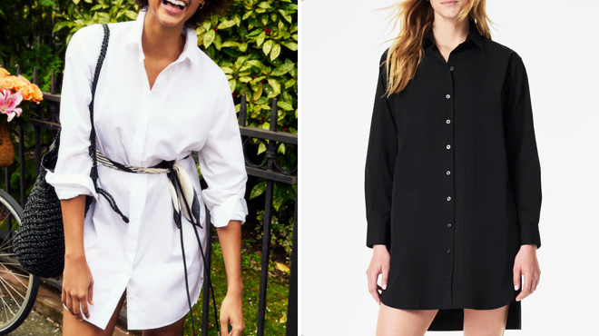 Spanx The Best Poplin Shirt Dress