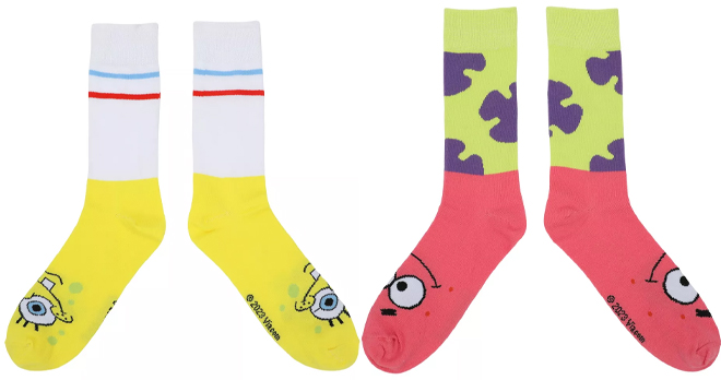 SpongeBob SquarePants Adult Crew Socks 3 Pack