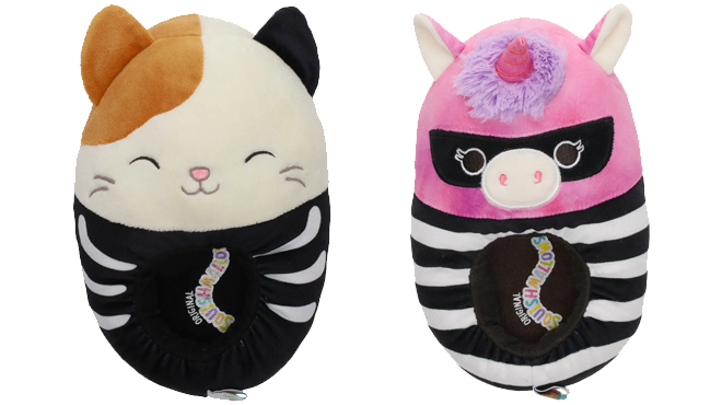 Squishmallow Halloween Slippers Camt the Cat and Lola The Unicorn