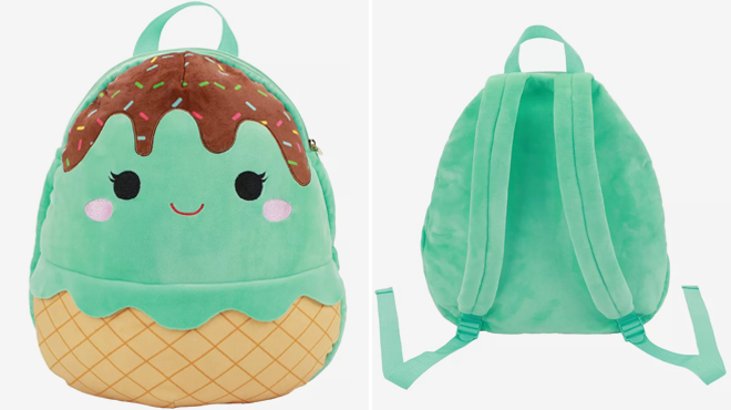 Squishmallows Maya the Mint Ice Cream Cone 14 Inch Mini Backpack