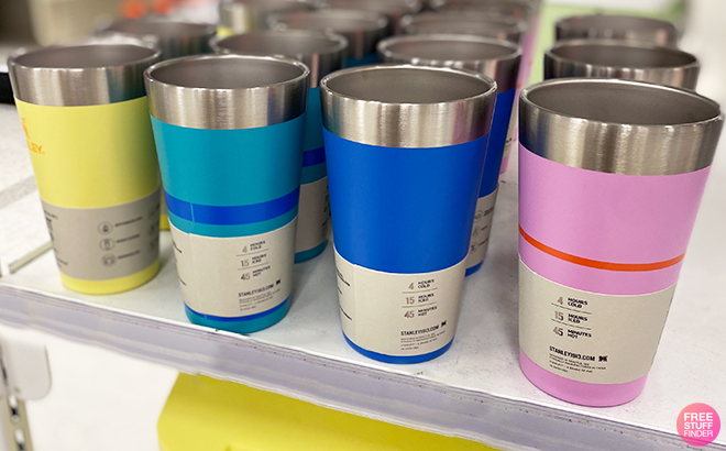 Stanley Beer Pint Stainless Steel Insulated Glasses on a Shelf at a Store