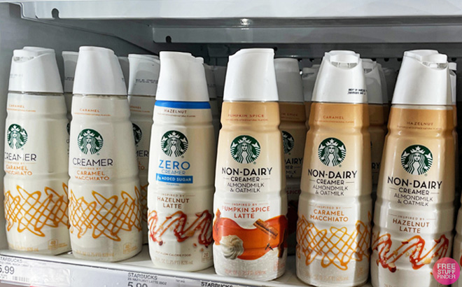 Starbucks Creamer on a Shelf