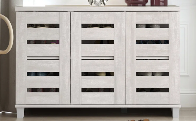 Steelside Lismore 16 Pair Shoe Storage Cabinet