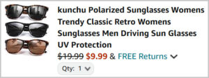 Sunglasses 3 Pack at Checkout