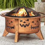 Sunjoy 30 Inch Jack O Lantern Steel Fire Pit